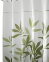 InterDesign Leaves Stall Shower Curtain, Green