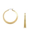 Robert Lee Morris Soho sculptural jewels don't get easier than this pair of gently graduated hoop earrings, crafted of plated gold.