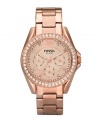 Get the warm fuzzies from the rich, rosy hue of Fossil's Riley watch.