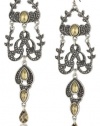 Lucky Brand Fancy Pave and Stone Chandelier Earrings