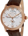 Stuhrling Original Men's 340.3345K2 Symphony Saturnalia Chairman Automatic Day and Date Brown Leather Strap Watch