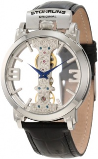 Stuhrling Original Men's 165E.33152 Classic Winchester Spire Mechanical Skeleton Silver Tone Watch