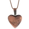 Heart Shape Engraved Locket Pendant With 28 Inch Chain