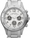 Marc by Marc Jacobs Rock Chronograph Silver Dial Stainless Steel Unisex Watch MBM3155