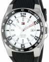 Tommy Hilfiger Men's 1790884  Sport Stainless Steel Bezel Black Silicon Strap Watch