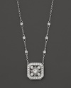 Brilliant diamonds in a 14K. white gold chain recall glamourous art deco style.