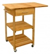 Catskill Craftsmen Butcher Block Cart with Two Shelves