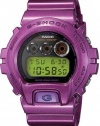 Casio Men's DW6900NB-4 Purple Resin Quartz Watch with Black Dial