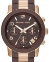 Michael Kors Women's MK5658 Runaway Brown amd Rose Gold Tone Stainless Steel Watch