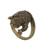 An alluring amphibian. Channel your wilder side in City by City's chic cocktail ring. Crafted in nickel-free mixed metal with sparkling marcasite accents. Sizes 5, 6, 7, 8 and 9.