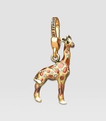 With a sweet face and stately stance, this noble creature sparkles and shimmers. Enamel CRYSTALLIZED - Swarovski ElementsBrass-plated pewter Length, about 1½ Spring clip clasp Imported