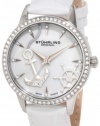 Stuhrling Original Women's 520.1115P7 Vogue Audrey Verona Del Mar Swiss Quartz Mother-Of-Pearl Swarovski Crystal White Watch