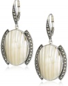 Judith Jack Pearl Moon Sterling Silver, Swarovski Marcasite and Osmena Pearl Drop Earrings