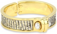 KARA by Kara Ross Baby Shirt with Gold Washed Ring Lizard Cuff Bracelet