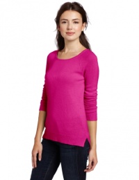 Christopher Fischer Women's 100% Cashmere Solid Raglan Crew Neck Sweater