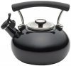 Circulon Contempo Teakettle 2-Quart Whistling Enamel, Black