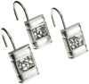 Popular Bath Sinatra Silver Shower Curtain Hooks, Set of 12