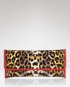 Fete your penchant for prints with this leopard clutch from Carlos Falchi. In snake leather with contrast trims, this bag hints at your inner wild child.