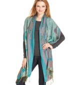 Take your style up a notch with this pretty paisley wrap by Collection XIIX.