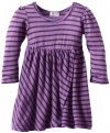 Splendid Littles Baby-Girls Infant Vienna Stripe Dress, Grape Juice, 6-12 Months