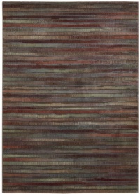 Nourison Interpretations Multicolor Stripe 2-Feet by 2.9-Feet Polyacrylic Area Rug