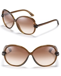 Get a round of compliments on Tom Ford's oversized sunglasses. With nose pads to help secure fit.