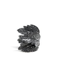 GUESS Hematite-Tone Triple Fan Ring, HEMATITE MULTI