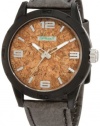 Sprout Men's ST/3401BKBKBK Cork Dial Black Tyvek Strap Eco-Friendly Watch