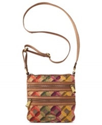 Take on the tapestry trend with this go-anywhere colorful crossbody from Fossil. Crafted from supple leather and accented by bold embroidery and custom hardware, it's the ultimate accessory for every it-girl on-the-go.