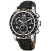 Tissot Men's T0394171605702 V 8 Black Leather Strap Chronograph Dial Watch