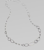 From the Mobile Collection. This sterling silver chain is made complete with a sparkling pavé diamond-encrusted link.Diamonds, 0.74 tcw Sterling silver Length, about 42 Imported