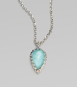 From the Superstud collection. A teardrop of milky blue quartz, faceted in striking pyramids, hangs from a sterling silver box chain.Blue quartz Sterling silver Chain length, about 18 Pendant length, about 2 Lobster clasp Imported