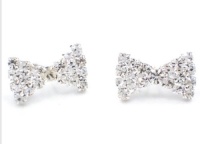 The Anastasia Rhinestone Bow Earrings