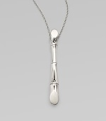 From the Bamboo Collection. An exquisite piece in sleek sterling silver with a nature-inspired design on a link chain. Sterling silverLength, about 16 to 18 adjustablePendant size, about 2¼Lobster clasp closureImported 