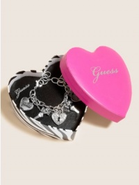 GUESS Heart Charm Bracelet Box Set, SILVER