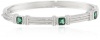 Judith Ripka Giftables 3 Cushion Stones Green Bangle Bracelet