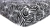 Trend Lab Black and White Zebra Crib Sheet