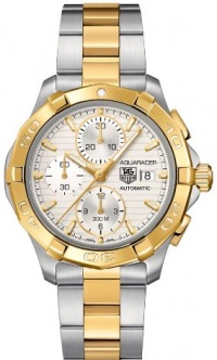 Tag Heuer Aquaracer Chronograph Automatic Stainless Steel 18kt Gold Mens Watch CAP2120BB0834