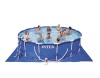 Intex 15-Foot-by-42-Inch Family Size Round Metal Frame Pool Set