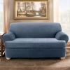 Sure Fit Stretch Stripe 2-Piece T Sofa Slipcover, Navy