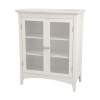 Elegant Home Fashions Madison Avenue Collection Shelved Double-Door Floor Cabinet, White