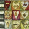 C.R. Gibson, Lisa Kaus Refillable Address Book, Whole Hearts (A1-8947)