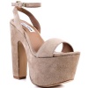 Steve Madden Women's Shazzam Platform Pump,Taupe Suede,10 M US