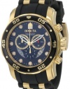 Invicta Men's 6981 Pro Diver Collection Chronograph Black Dial Black Polyurethane Watch