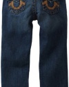 True Religion Boys 8-20 Jack Straight Leg Jean with Side Weave Pocket Detail, Hickory, 8