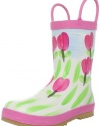 Nina Tulips Rain Boot (Toddler/Little Kid/Big Kid),Pink,7 M US Toddler