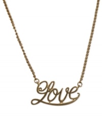 Fall in love with this necklace from BCBGeneration. Crafted from gold-tone mixed metal, the necklace and the statement it makes conquer all. Approximate length: 16 inches. Approximate drop: 1-1/2 inches.