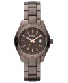 Trade in your classic silver and gold for this unique brown steel Stella timepiece from Fossil.