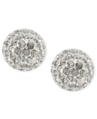 Burst through the night with this set of stud earrings from Anne Klein. Crafted from silver-tone mixed metal, the pair's shimmering glass stones add a touch of luster. Approximate diameter: 1/4 inch.