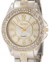 XOXO Women's XO5462 Rhinestone Accent Two-Tone Analog Bracelet Watch